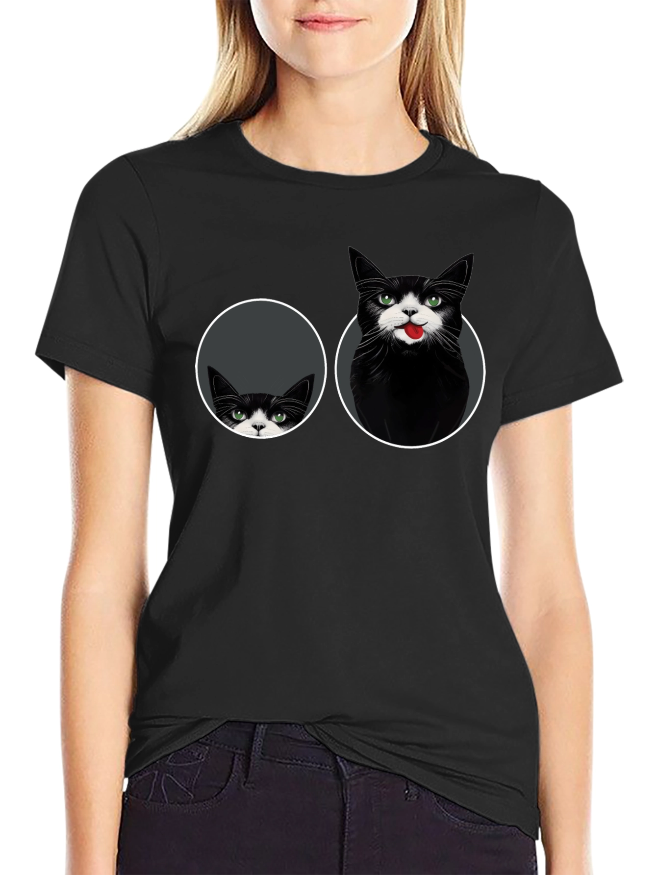 Cat Peek-a-Boo Graphic Tee