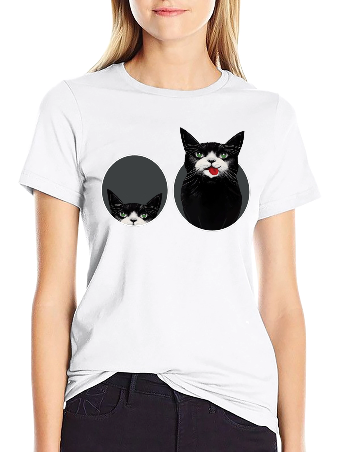 Cat Peek-a-Boo Graphic Tee