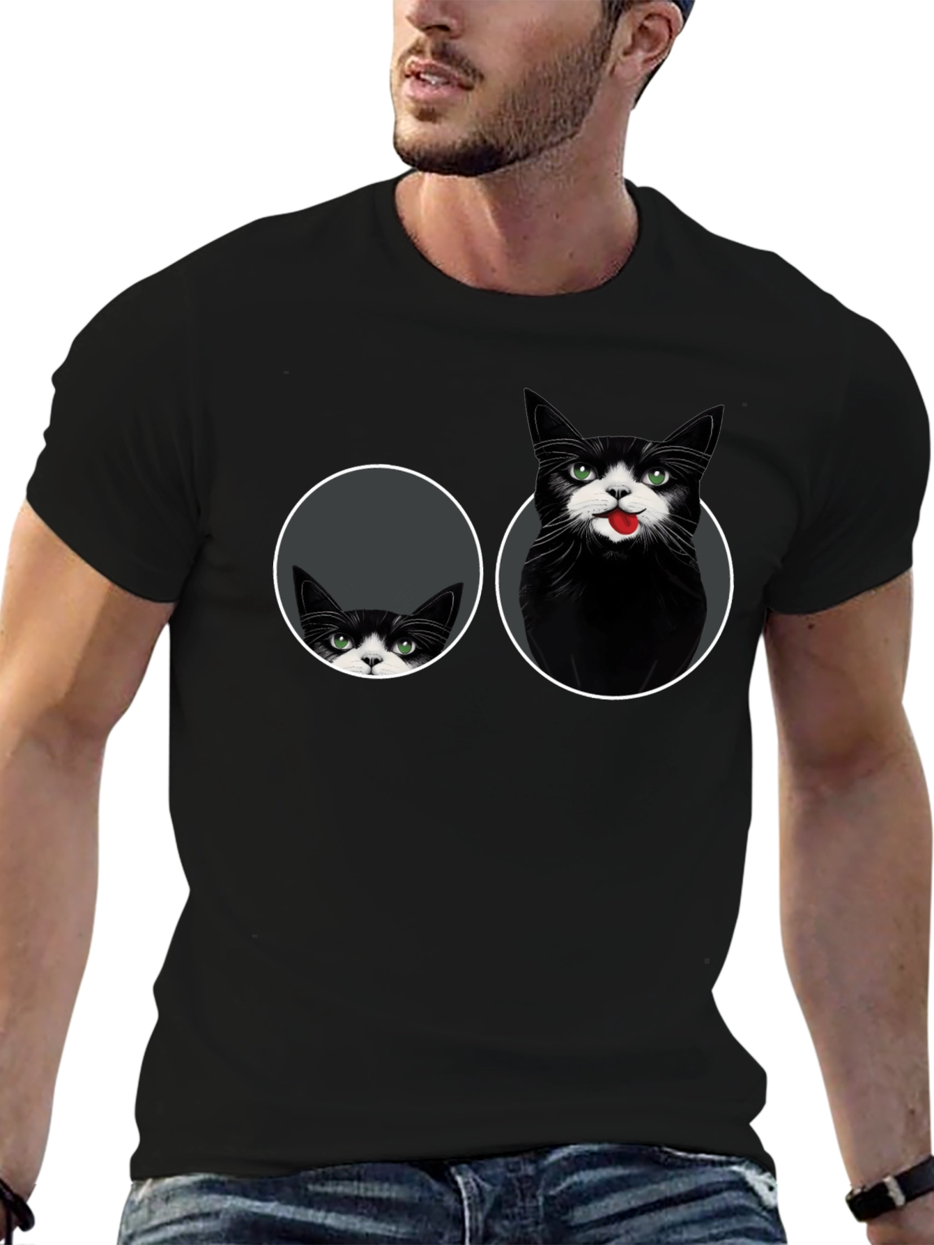 Cat Peek-a-Boo Graphic Tee