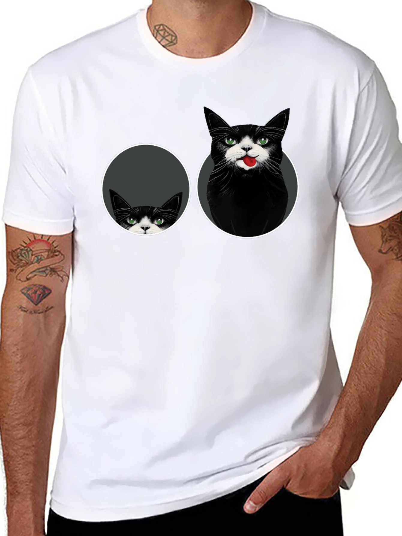 Cat Peek-a-Boo Graphic Tee