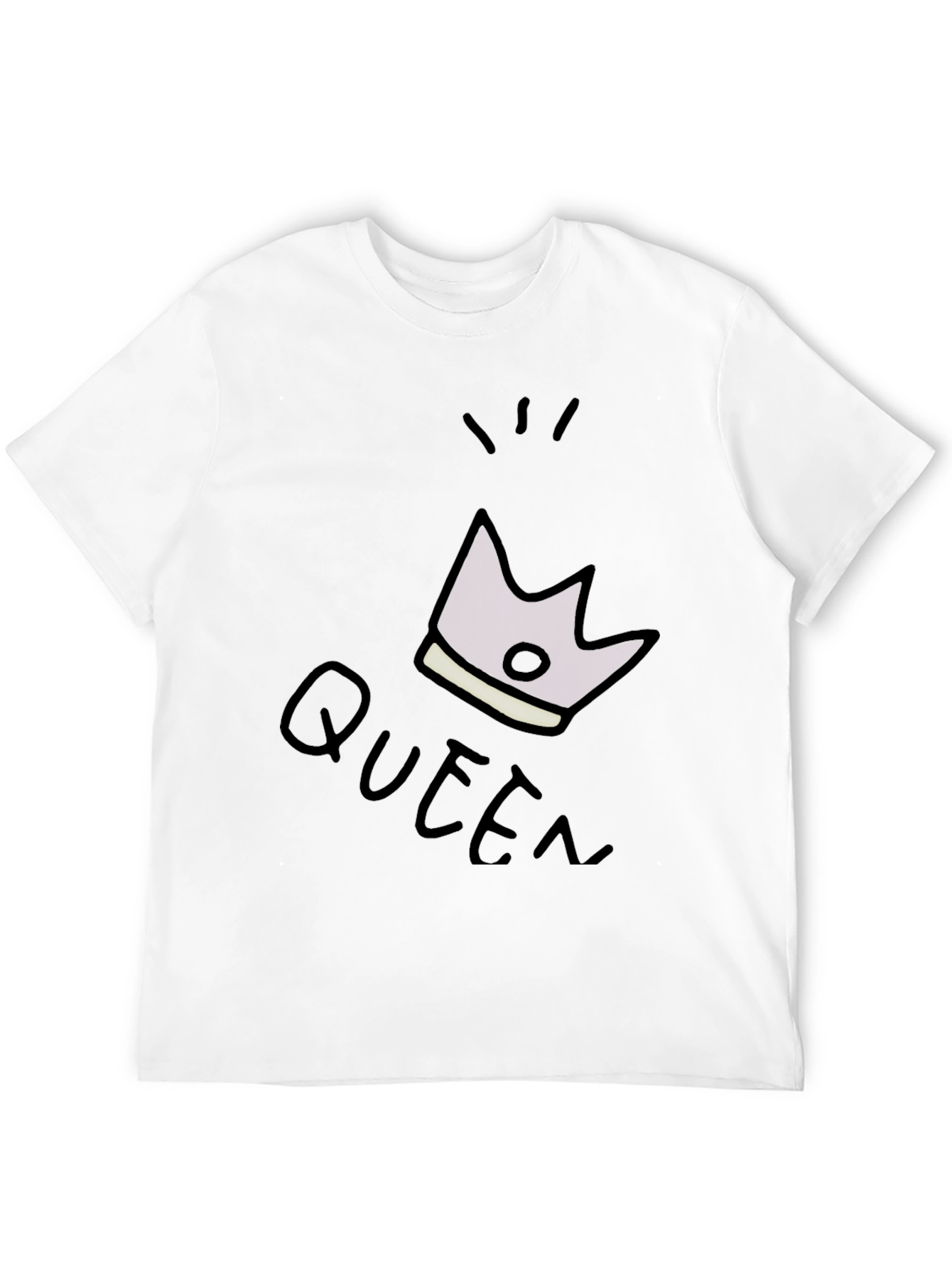 Queen Crown Graphic Black T-Shirt