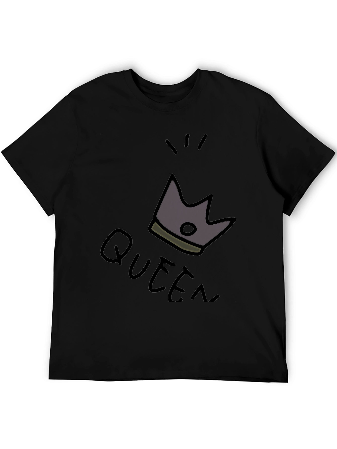 Queen Crown Graphic Black T-Shirt