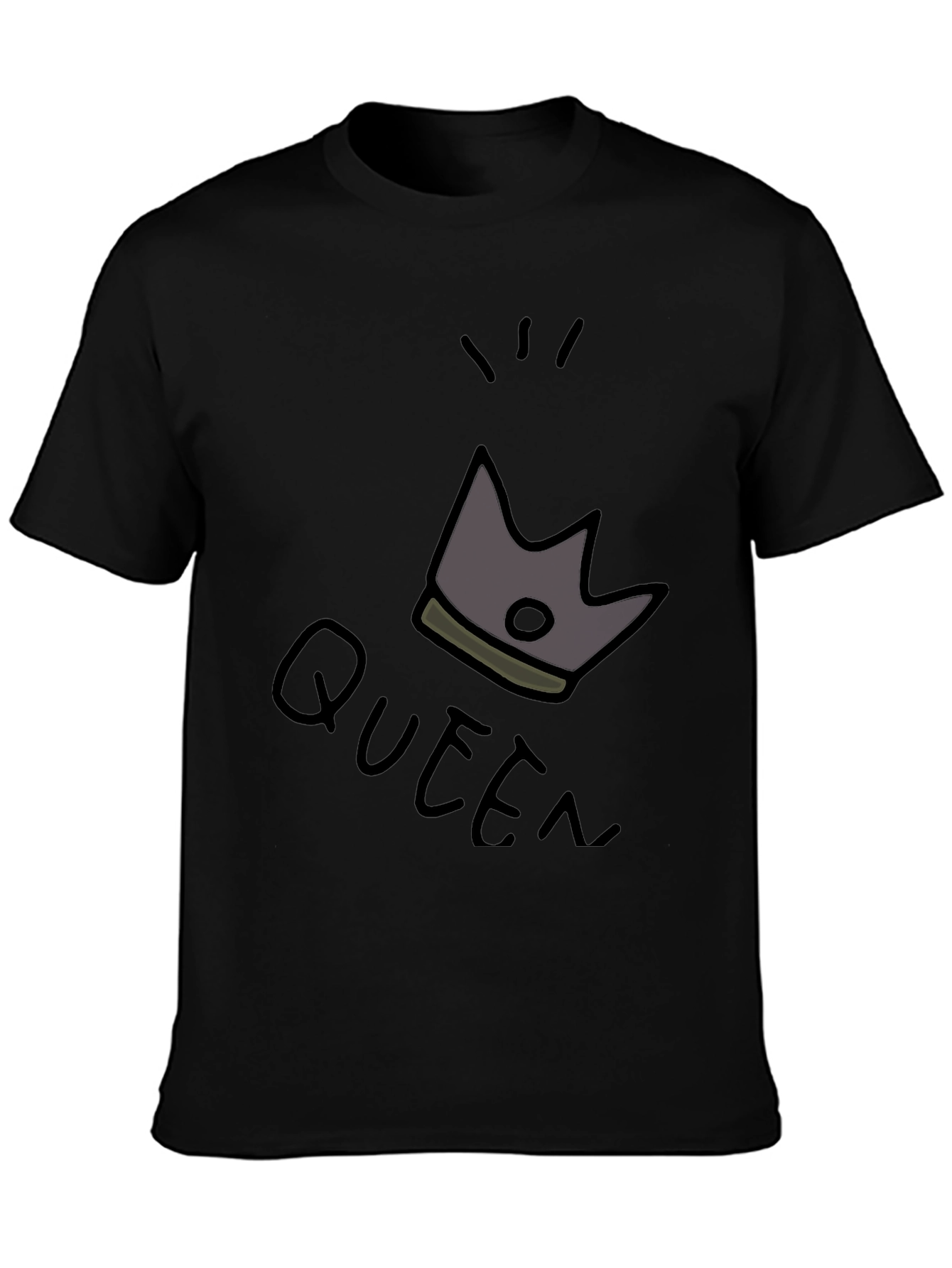 Queen Crown Graphic Black T-Shirt