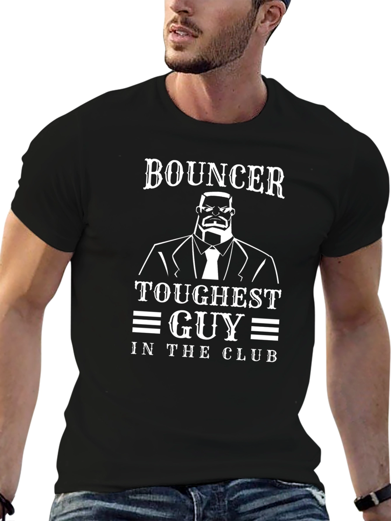 Bouncer Toughest Guy in the Club Graphic Tee