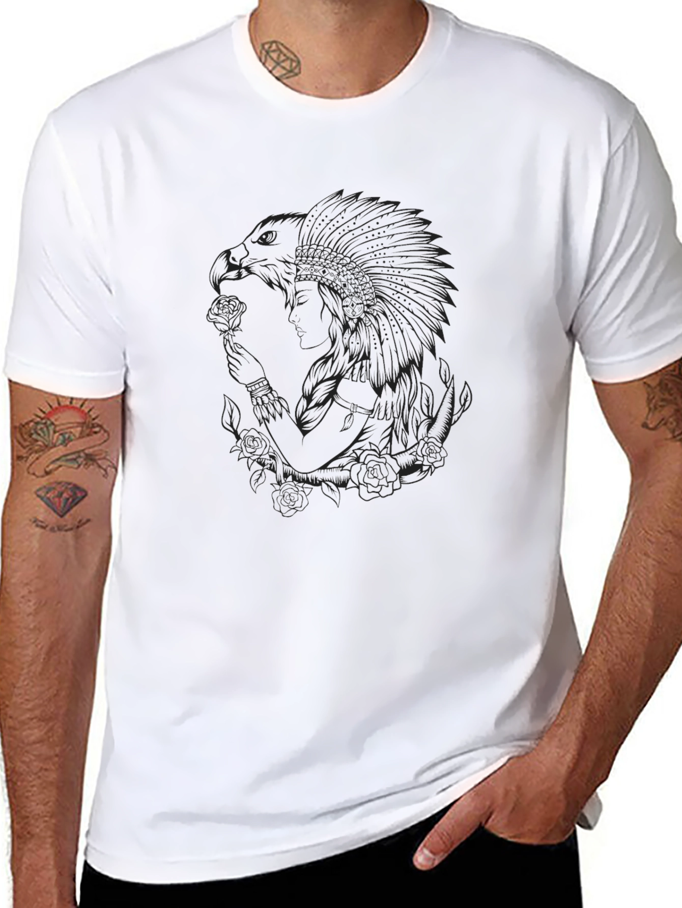 Mens Black Graphic T-Shirt