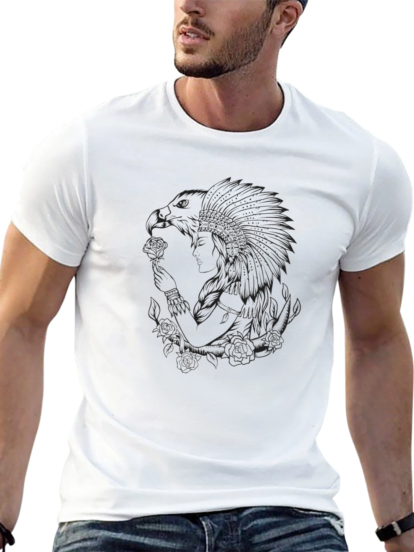 Mens Black Graphic T-Shirt