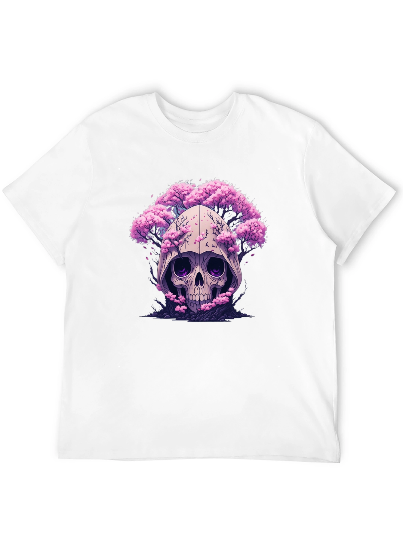 Skull & Cherry Blossom Graphic Tee