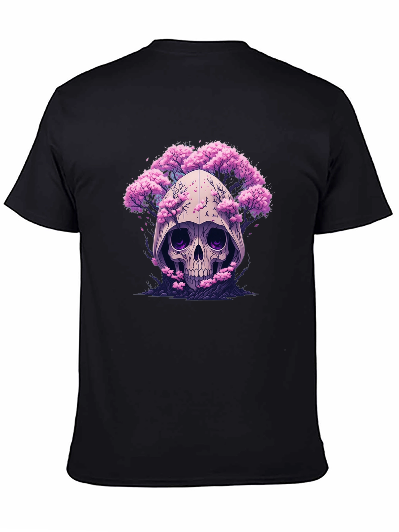 Skull & Cherry Blossom Graphic Tee