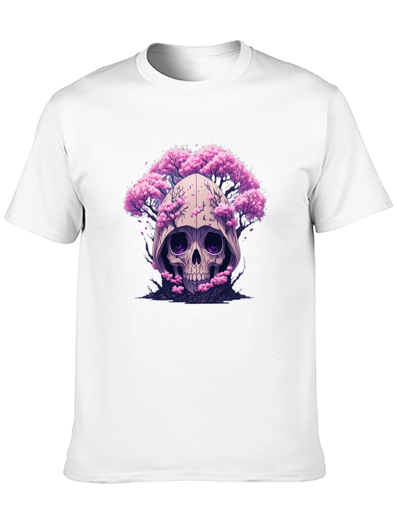 Skull & Cherry Blossom Graphic Tee