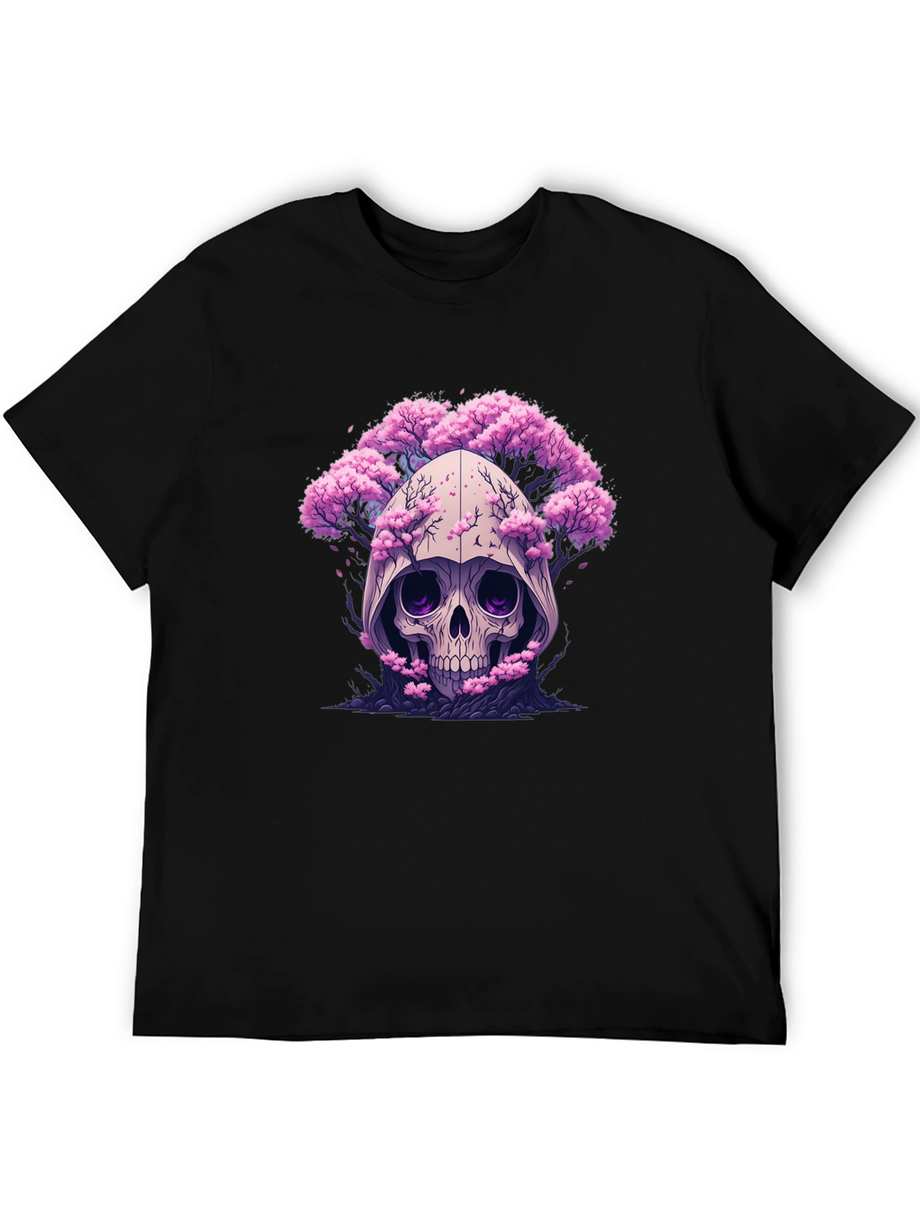 Skull & Cherry Blossom Graphic Tee