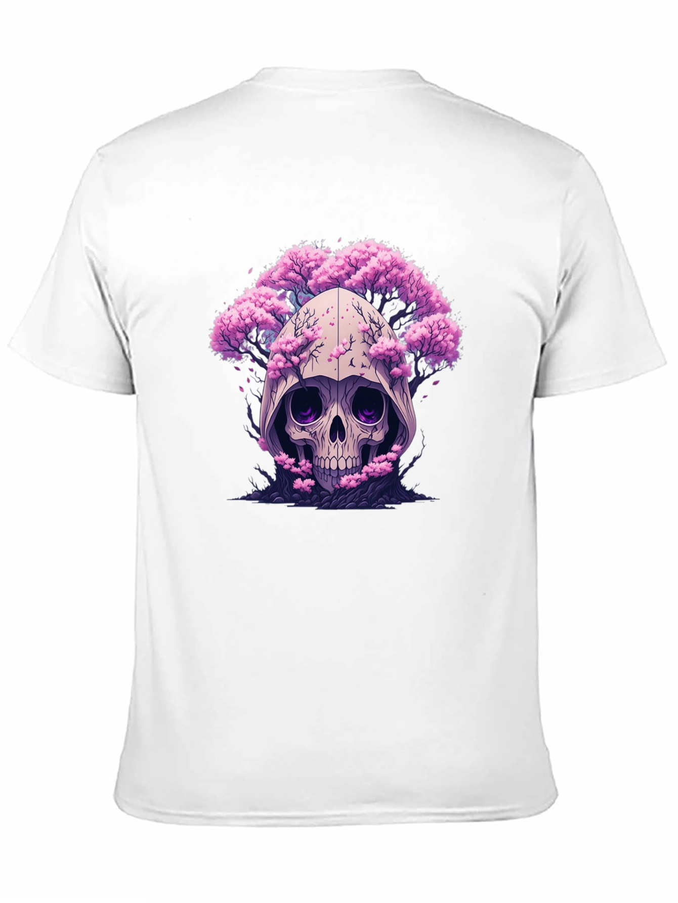 Skull & Cherry Blossom Graphic Tee
