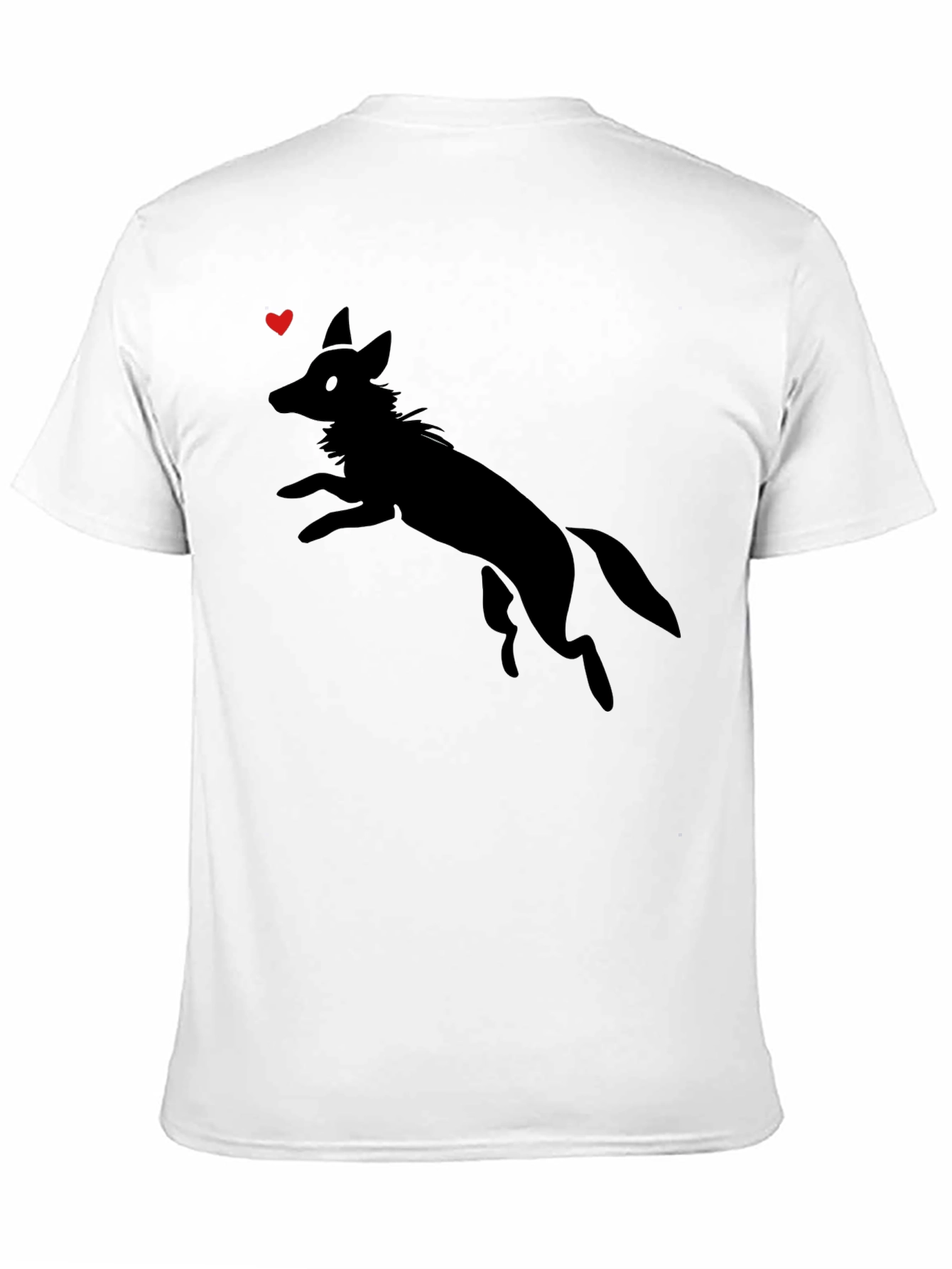 Mens Black Graphic Tee - Jumping Fox Design