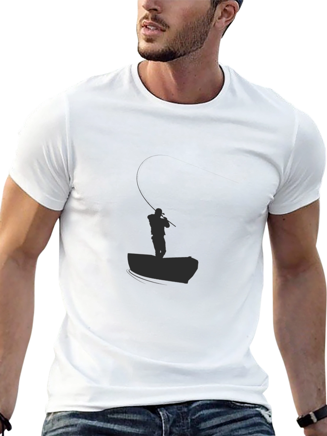 Black Fishing Graphic Tee - Anglers Style