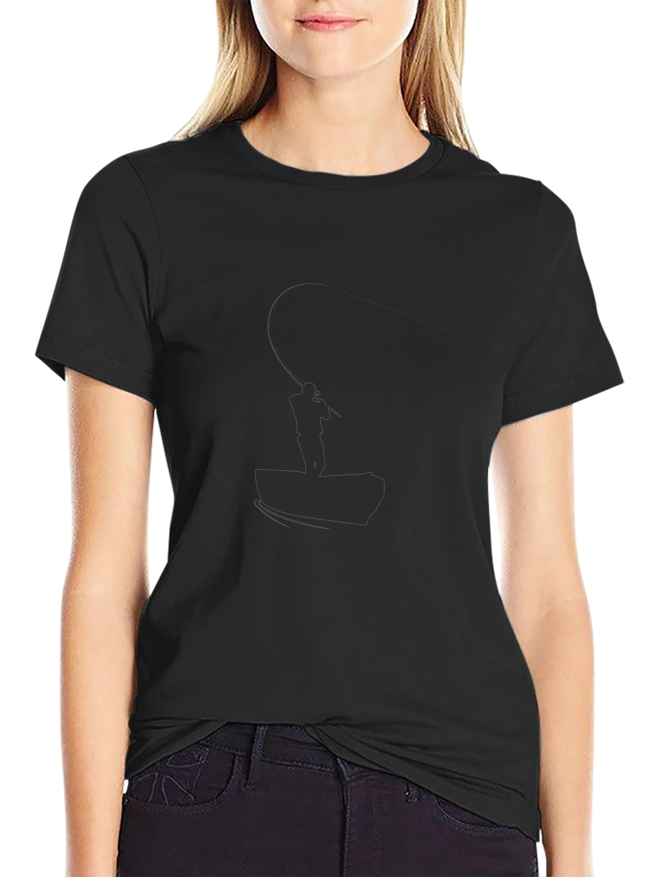Black Fishing Graphic Tee - Anglers Style