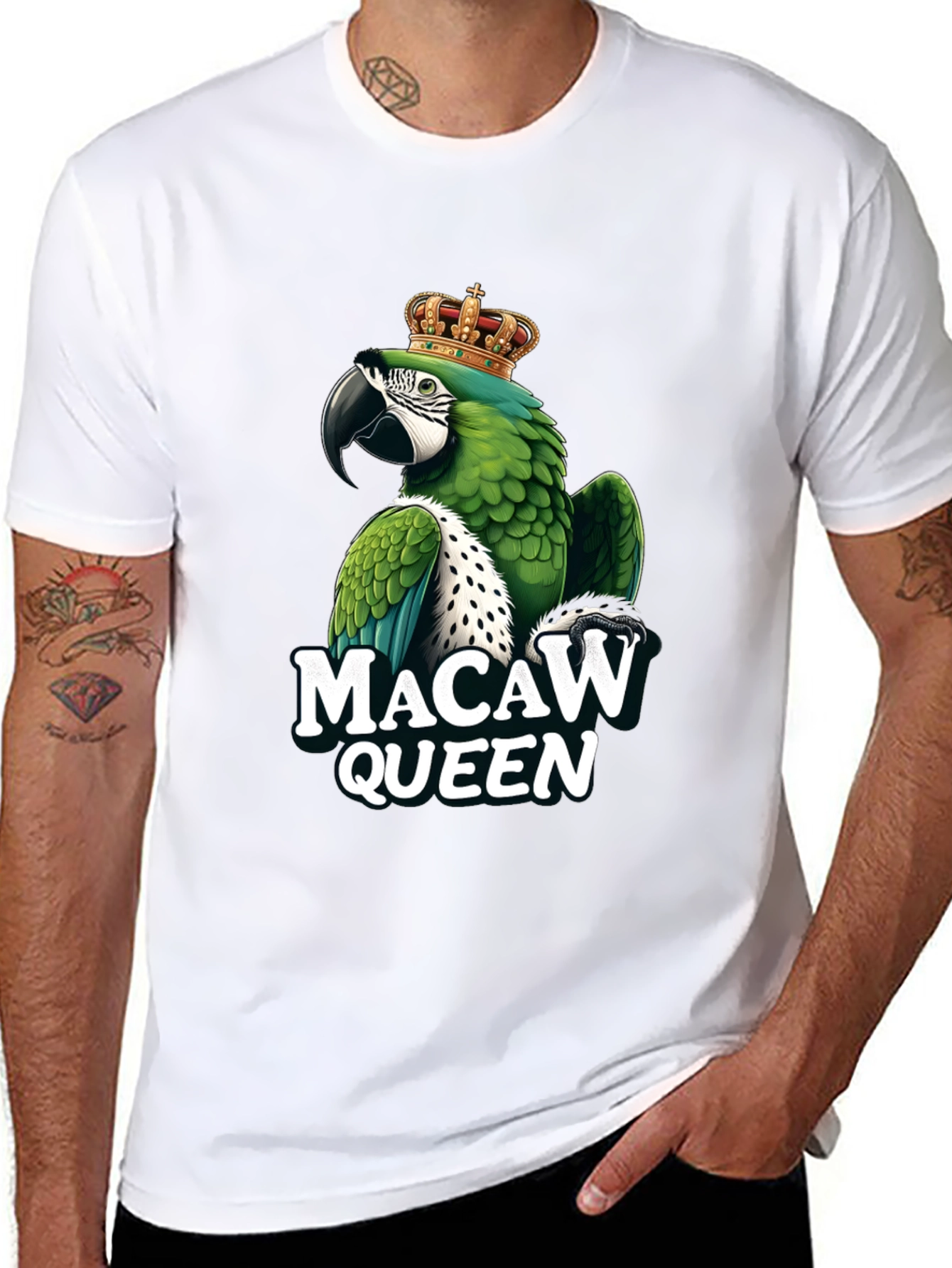 Macaw Queen Graphic T-Shirt