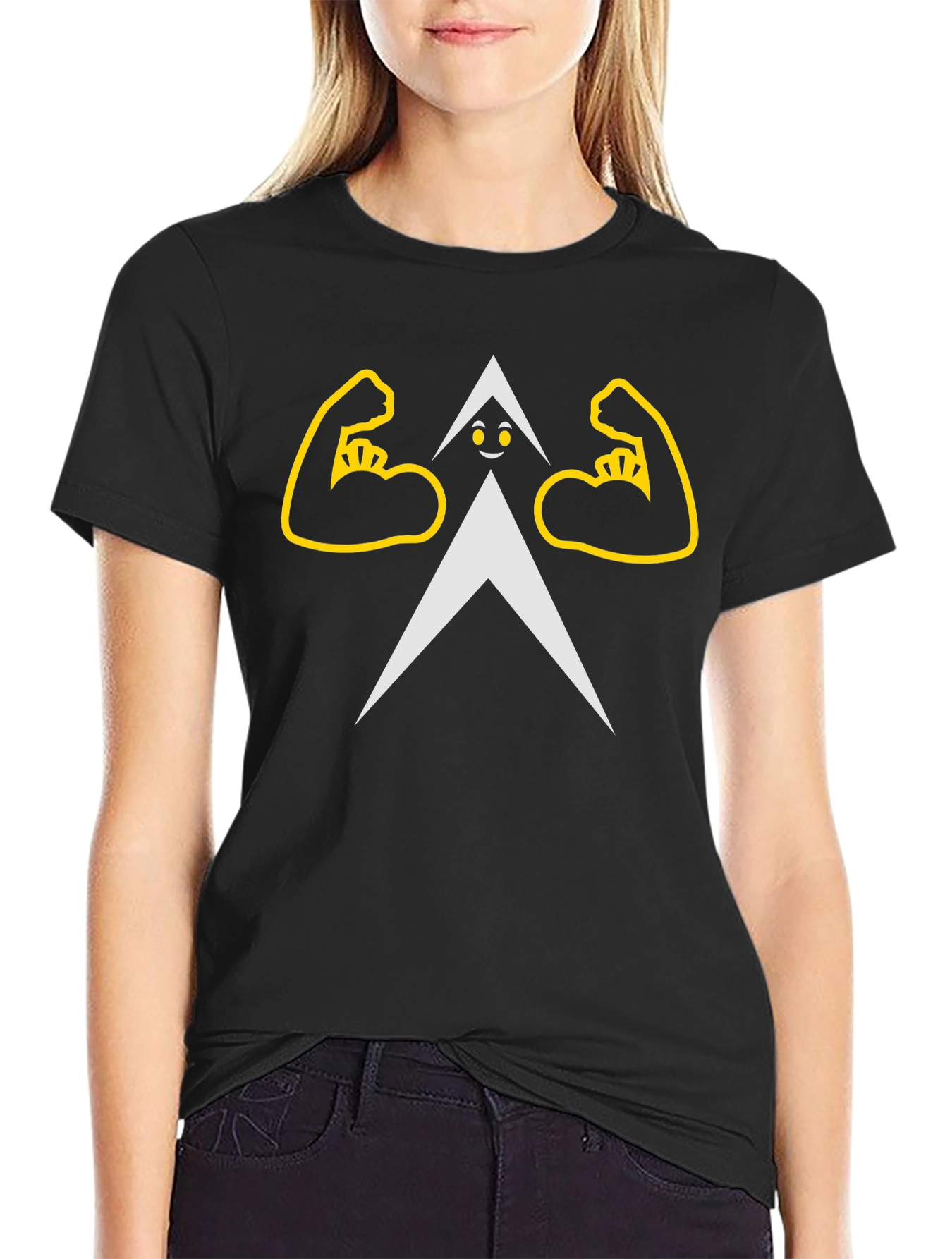 Funny Arrow Flexing Biceps T-Shirt