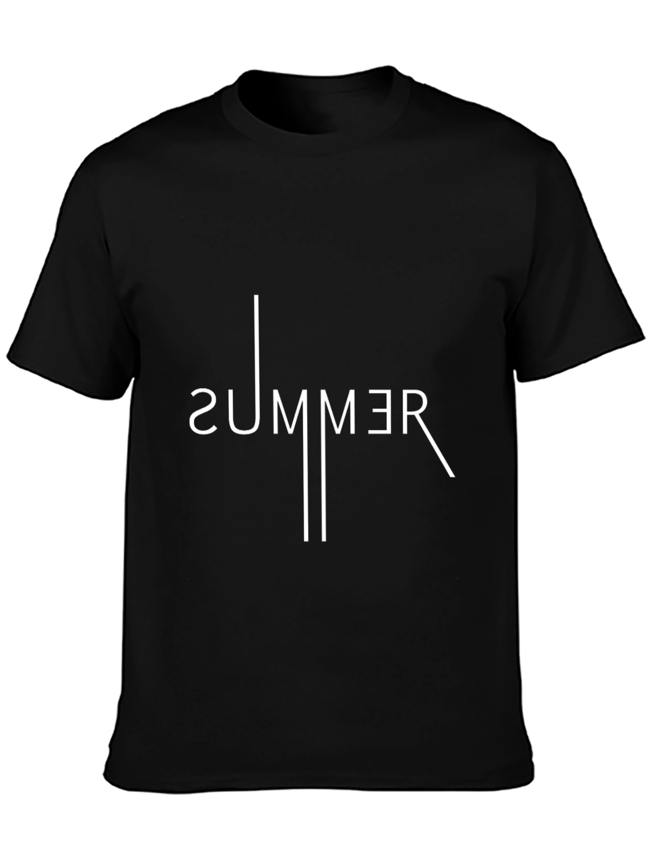 Modern Summer Graphic Tee - Black Casual Shirt