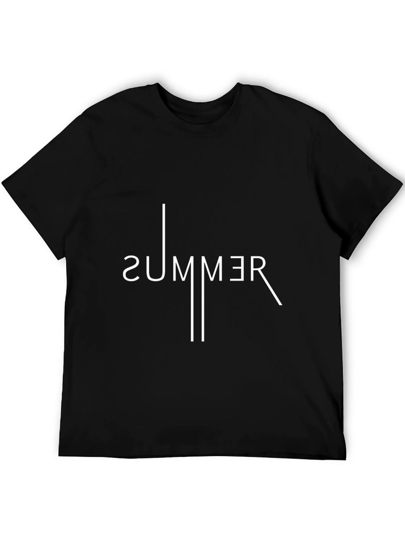 Modern Summer Graphic Tee - Black Casual Shirt
