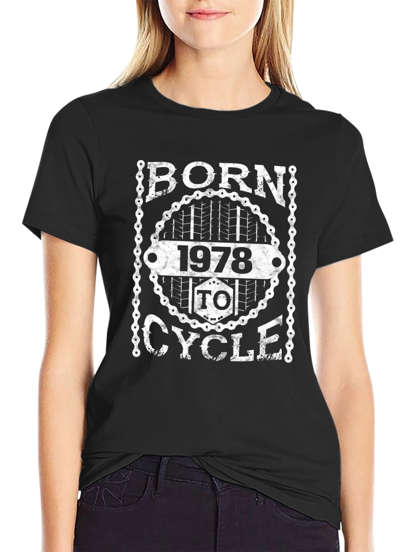 Born 1978 to Cycle Black T-Shirt
