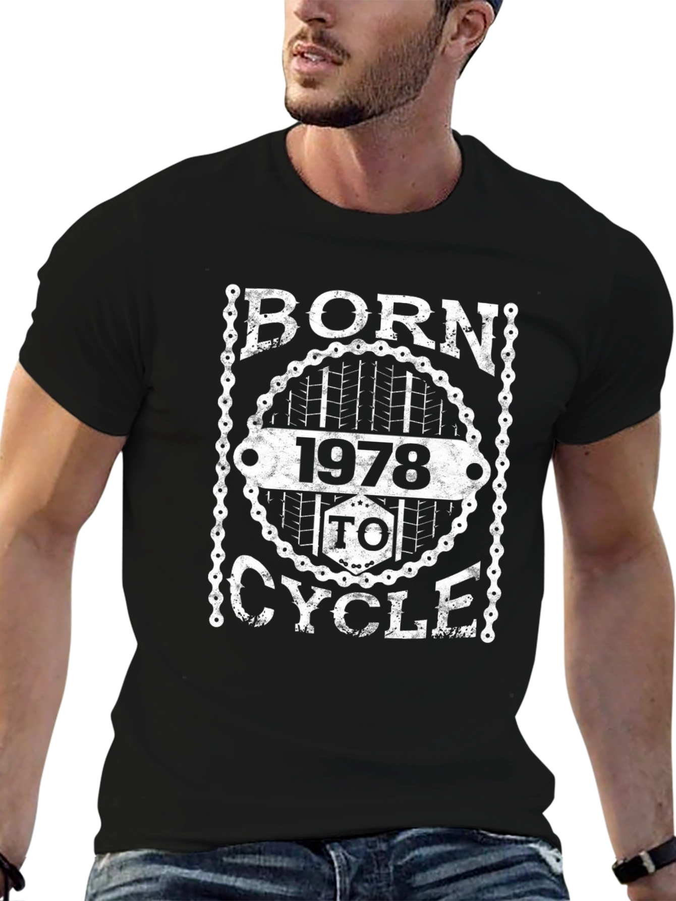 Born 1978 to Cycle Black T-Shirt