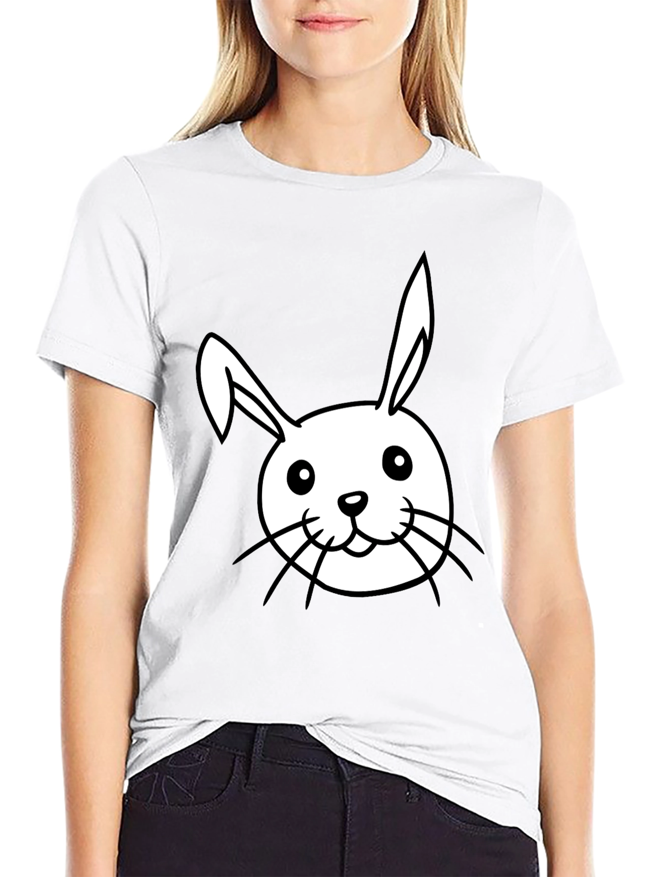 Bunny Graphic Black Tee