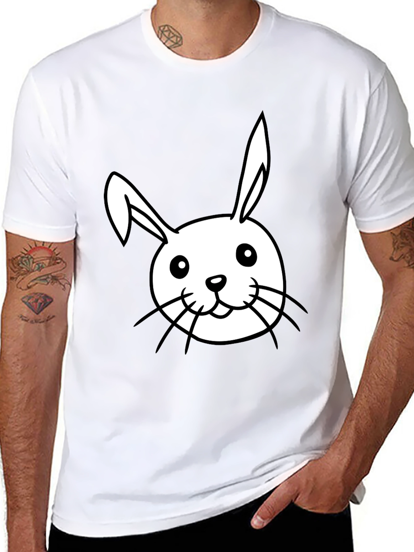 Bunny Graphic Black Tee