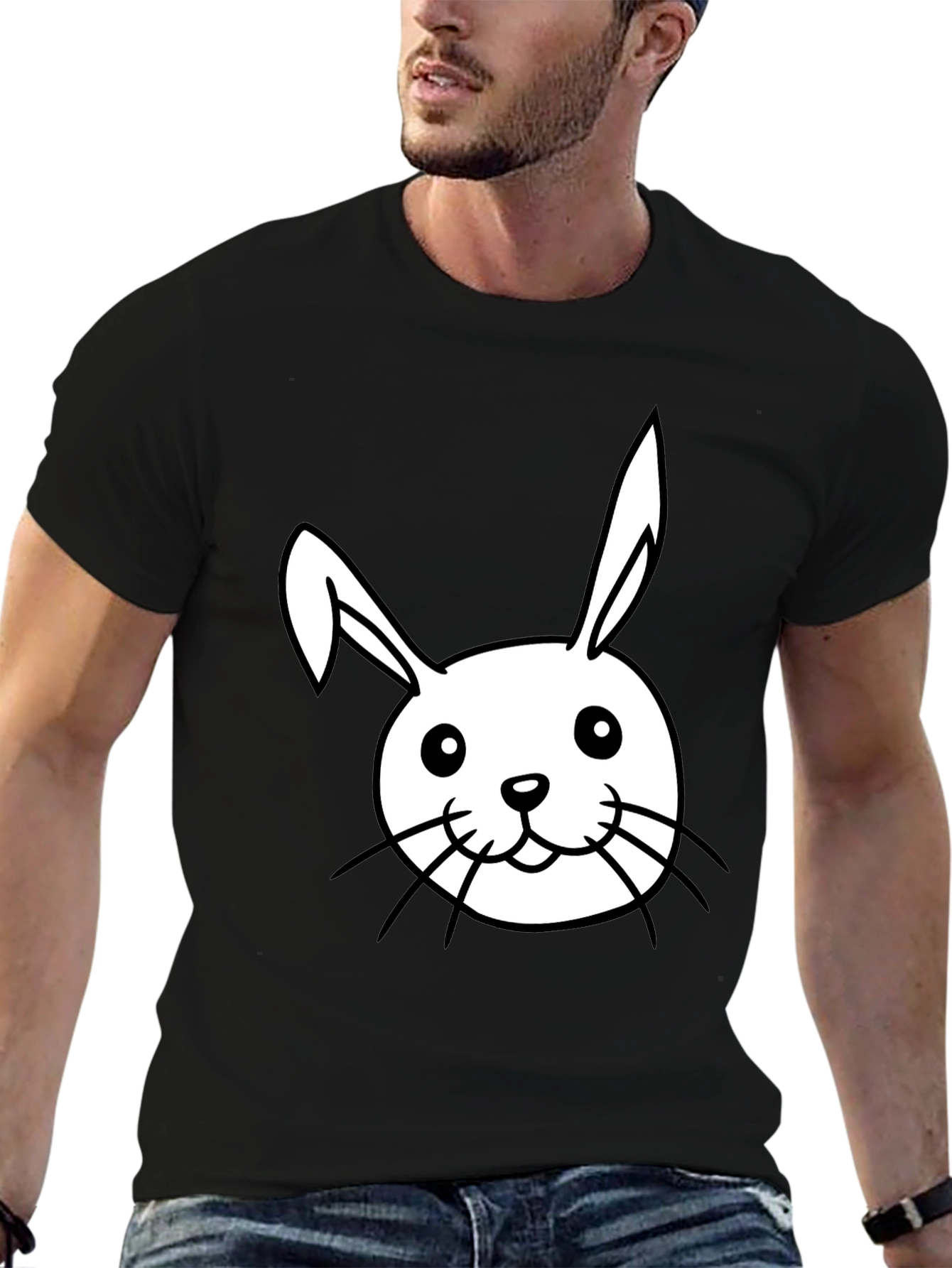 Bunny Graphic Black Tee