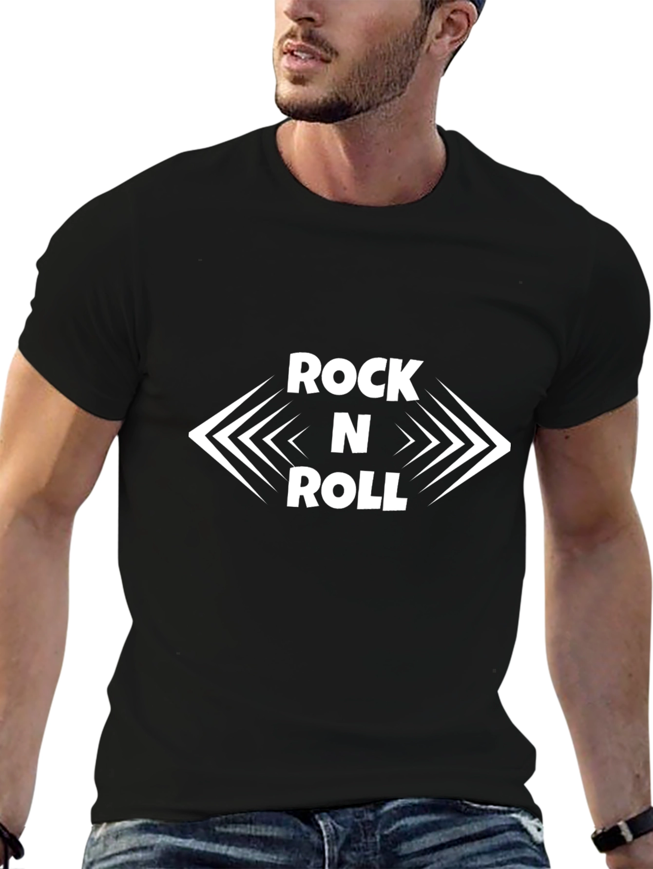 Rock N Roll Graphic T-Shirt - Black