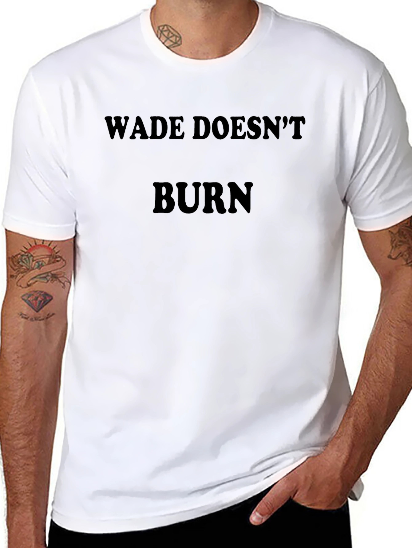 Wade Doesnt Burn Tee - Soft Stylish Black T-Shirt