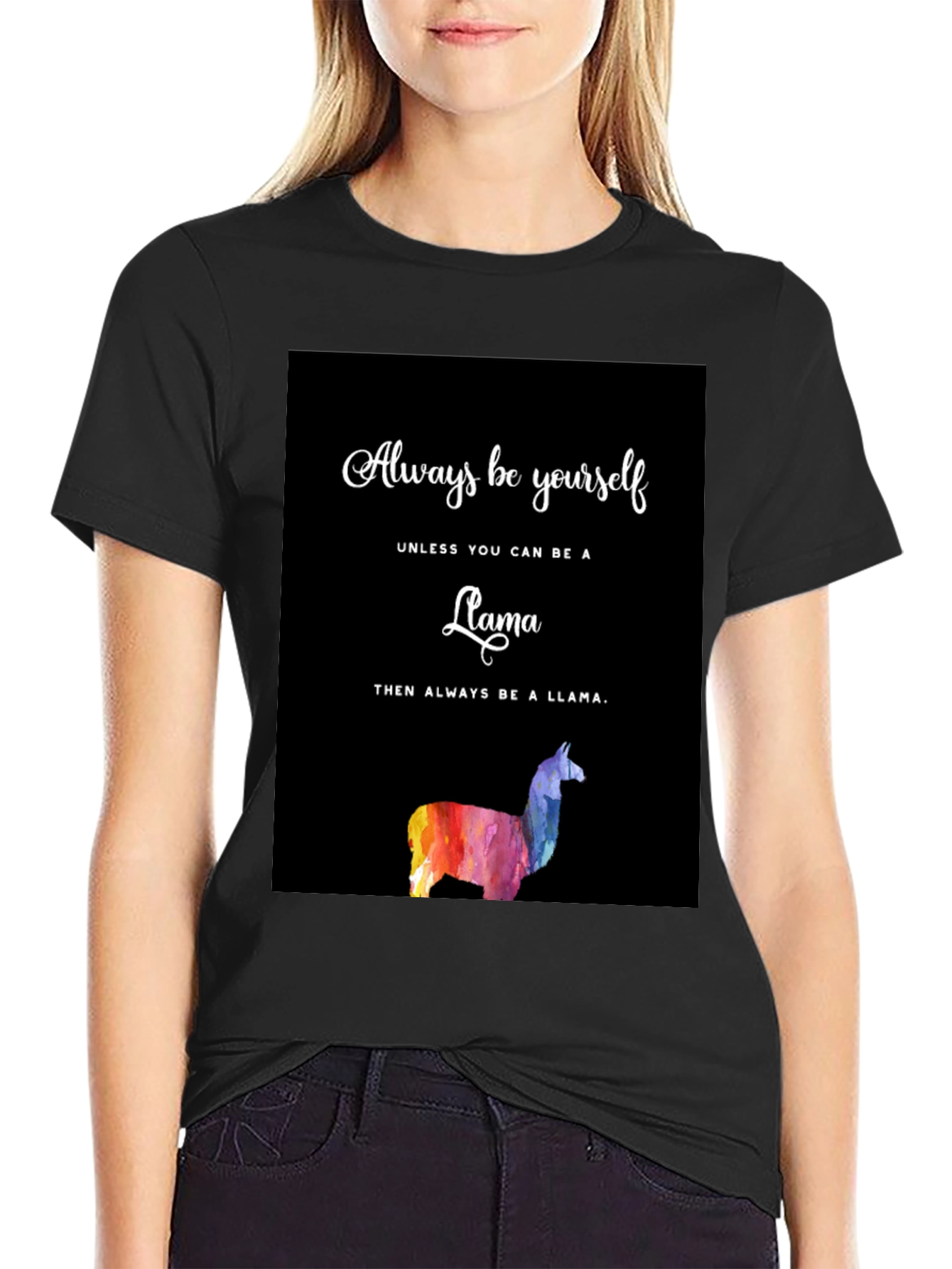 Llama Graphic T-Shirt - Always Be Yourself