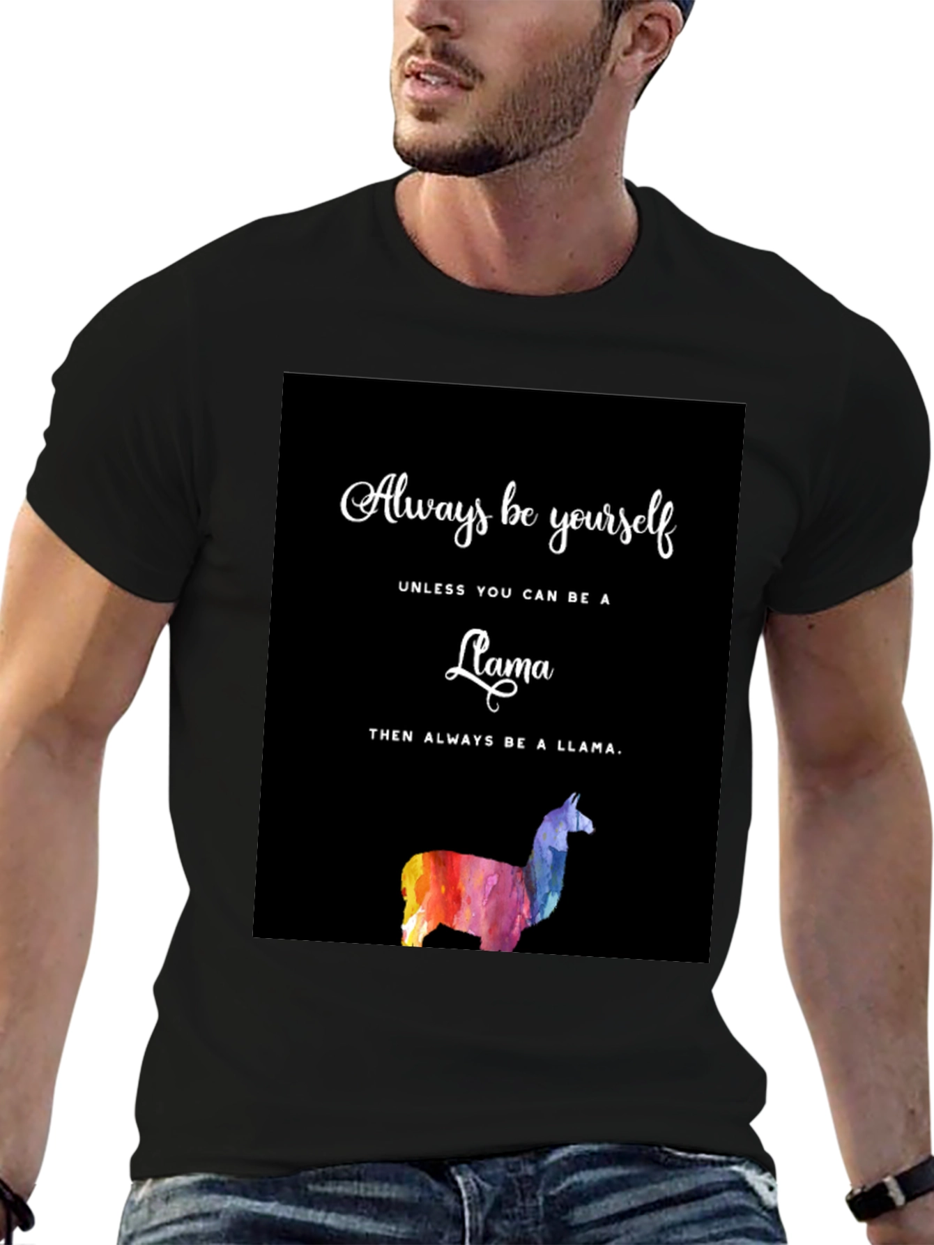 Llama Graphic T-Shirt - Always Be Yourself