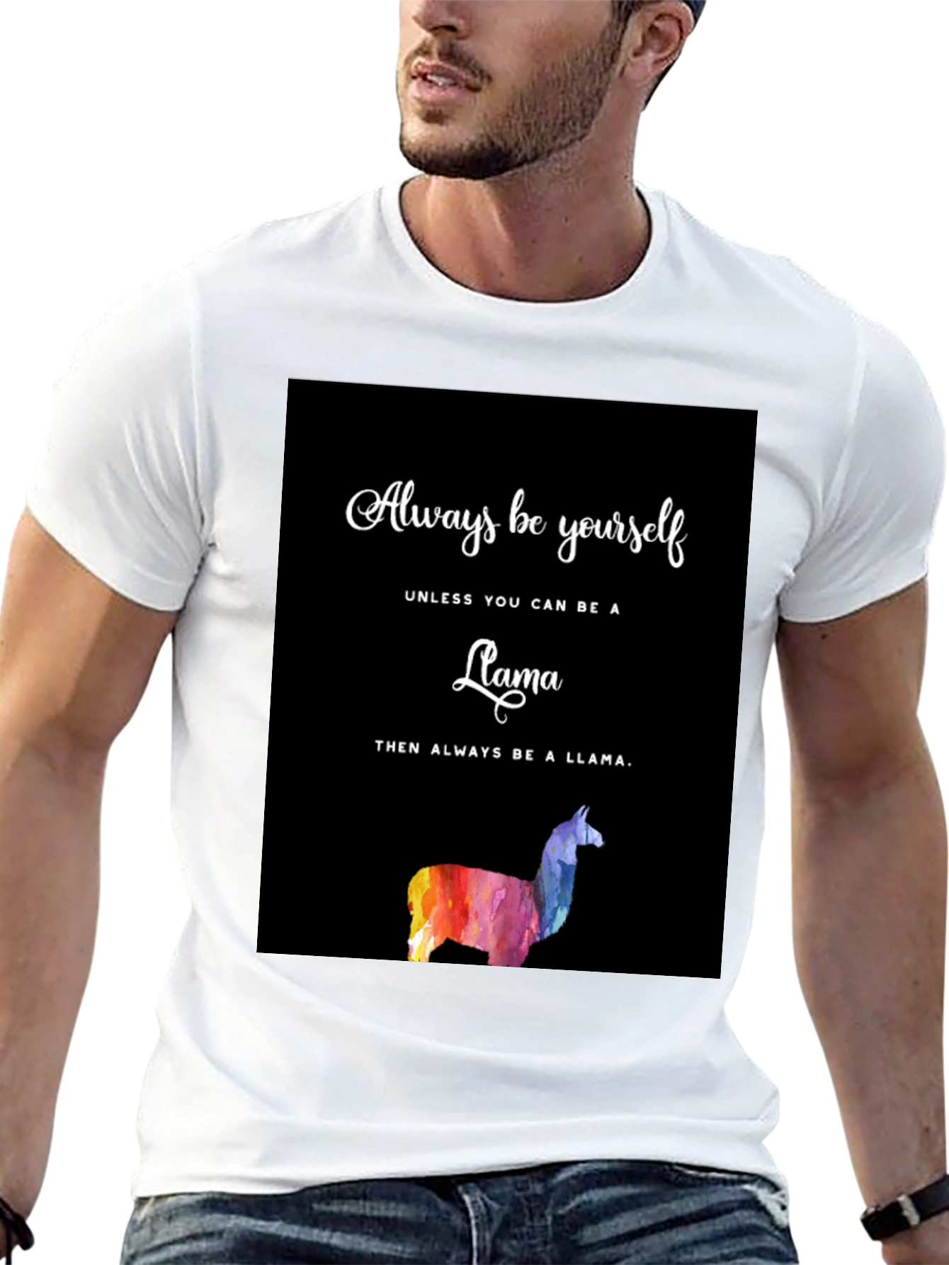 Llama Graphic T-Shirt - Always Be Yourself