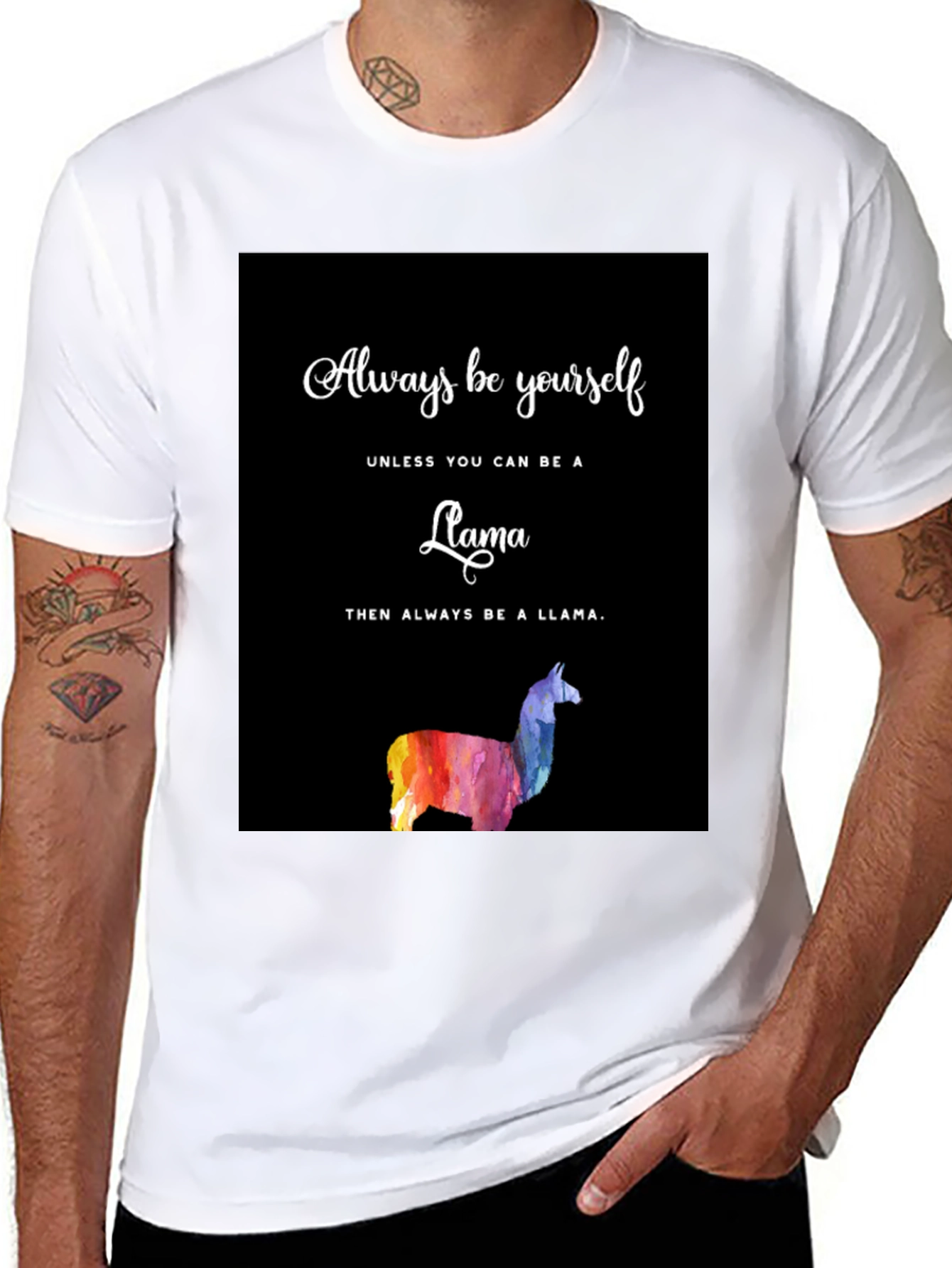 Llama Graphic T-Shirt - Always Be Yourself