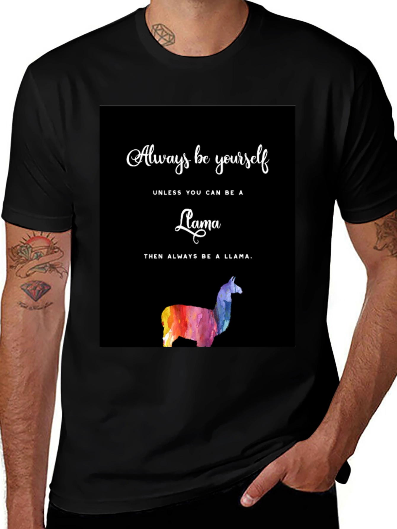 Llama Graphic T-Shirt - Always Be Yourself