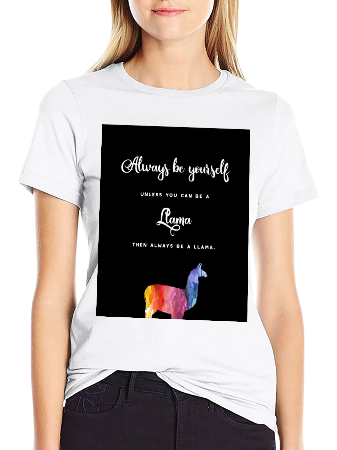 Llama Graphic T-Shirt - Always Be Yourself