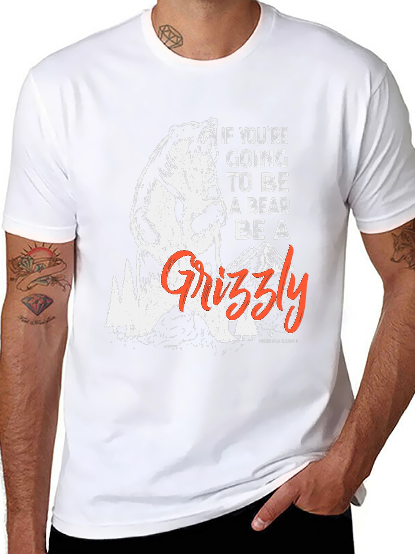 Be a Grizzly T-Shirt - Motivational Bear Graphic Tee