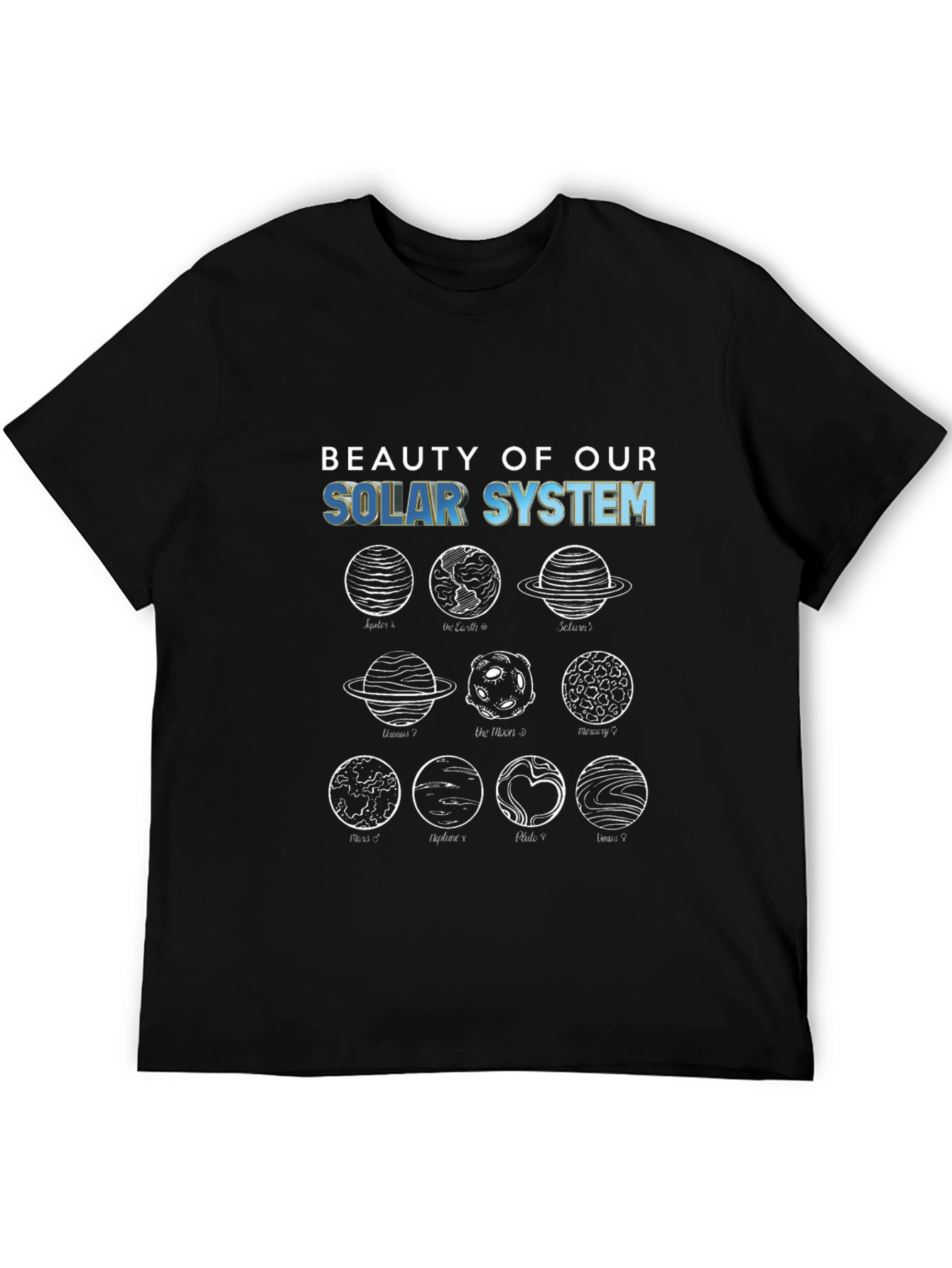 Solar System Planets Graphic T-Shirt
