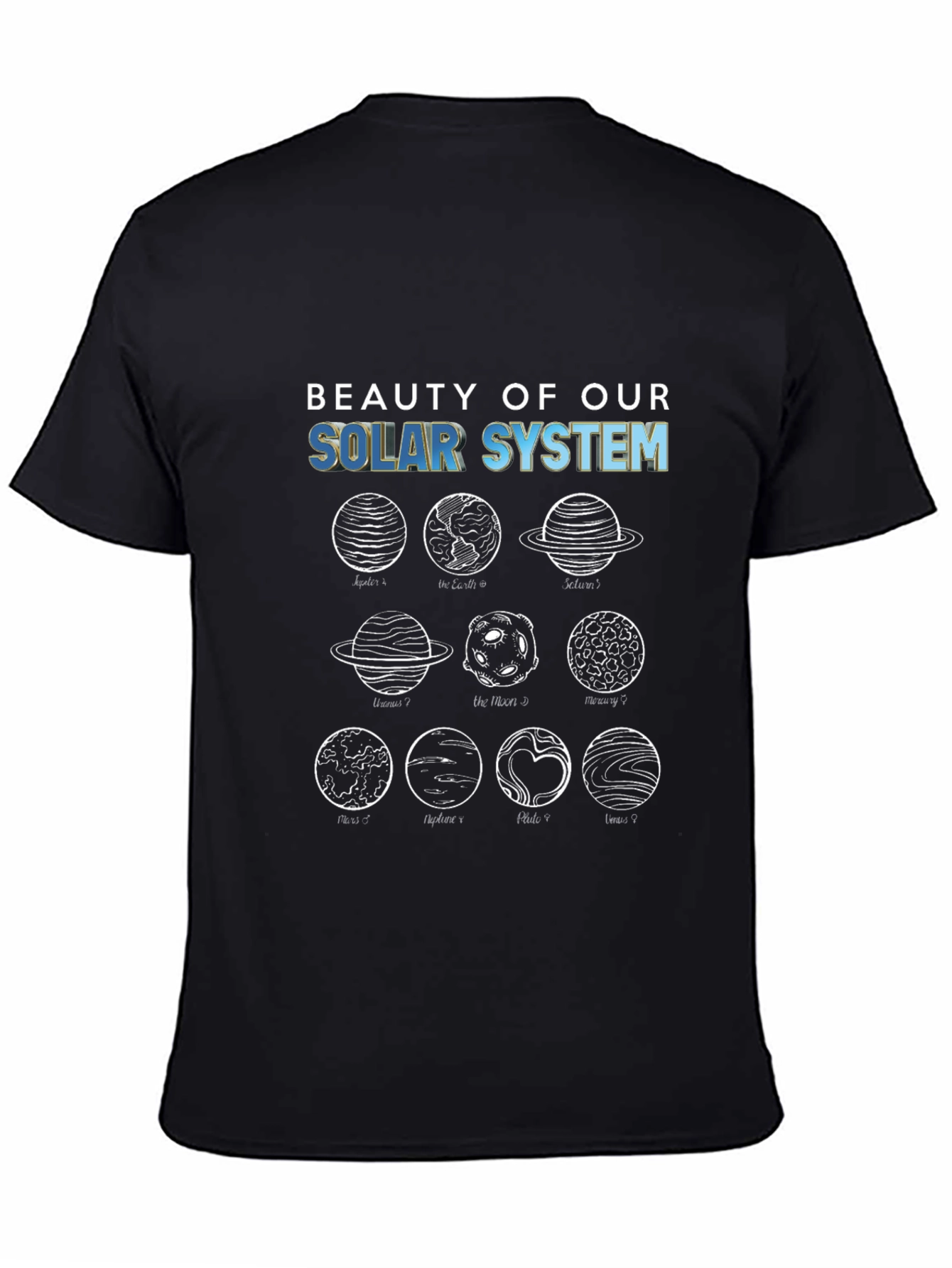 Solar System Planets Graphic T-Shirt