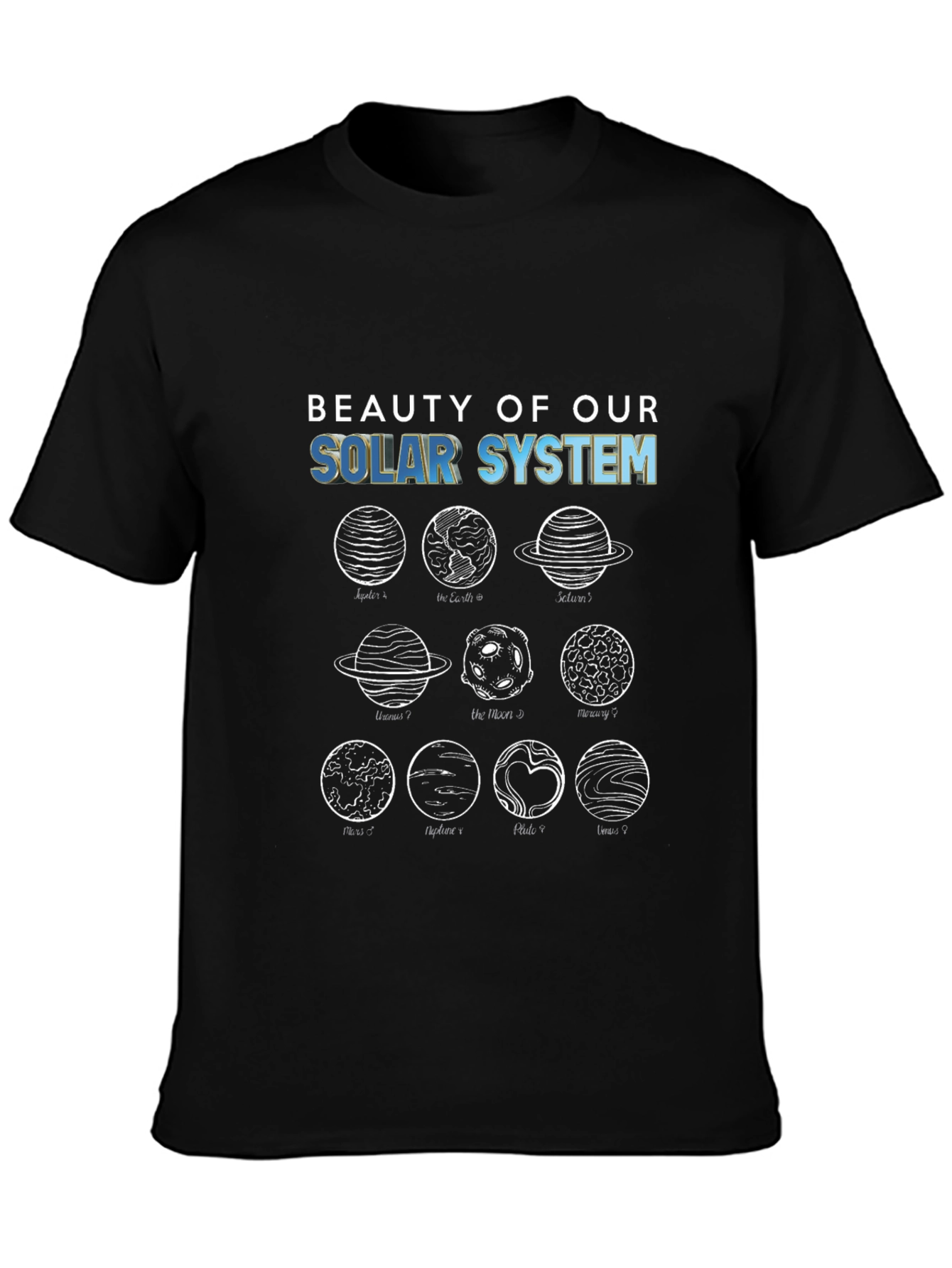Solar System Planets Graphic T-Shirt