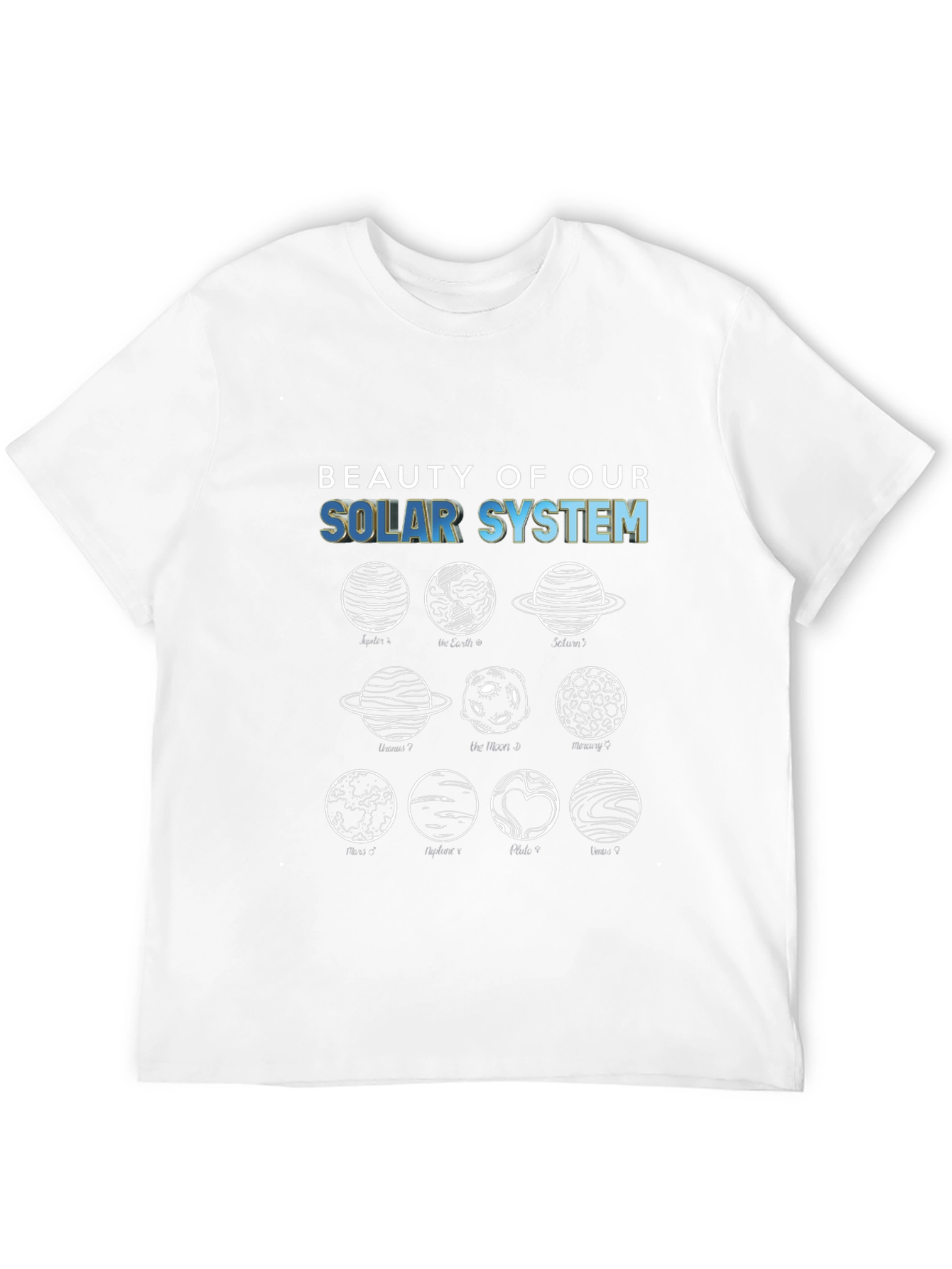 Solar System Planets Graphic T-Shirt