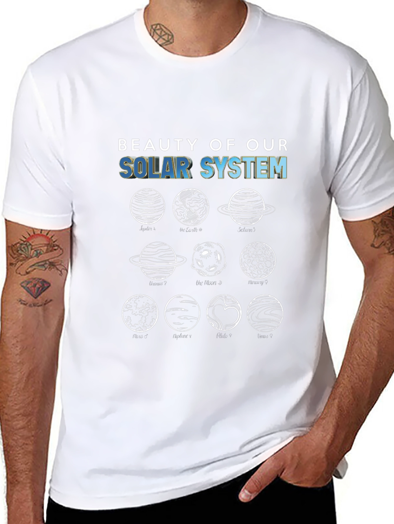 Solar System Planets Graphic T-Shirt