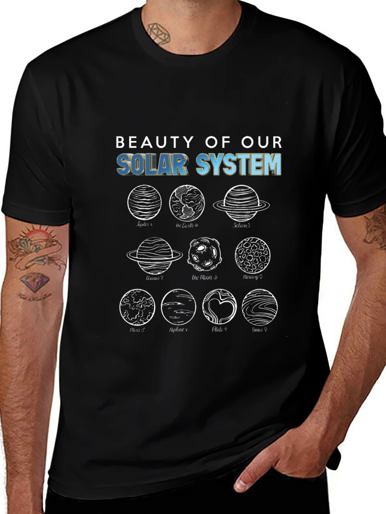 Solar System Planets Graphic T-Shirt