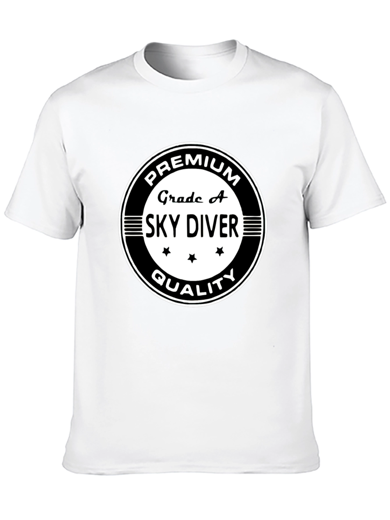 Grade A Sky Diver Premium Quality Black T-Shirt