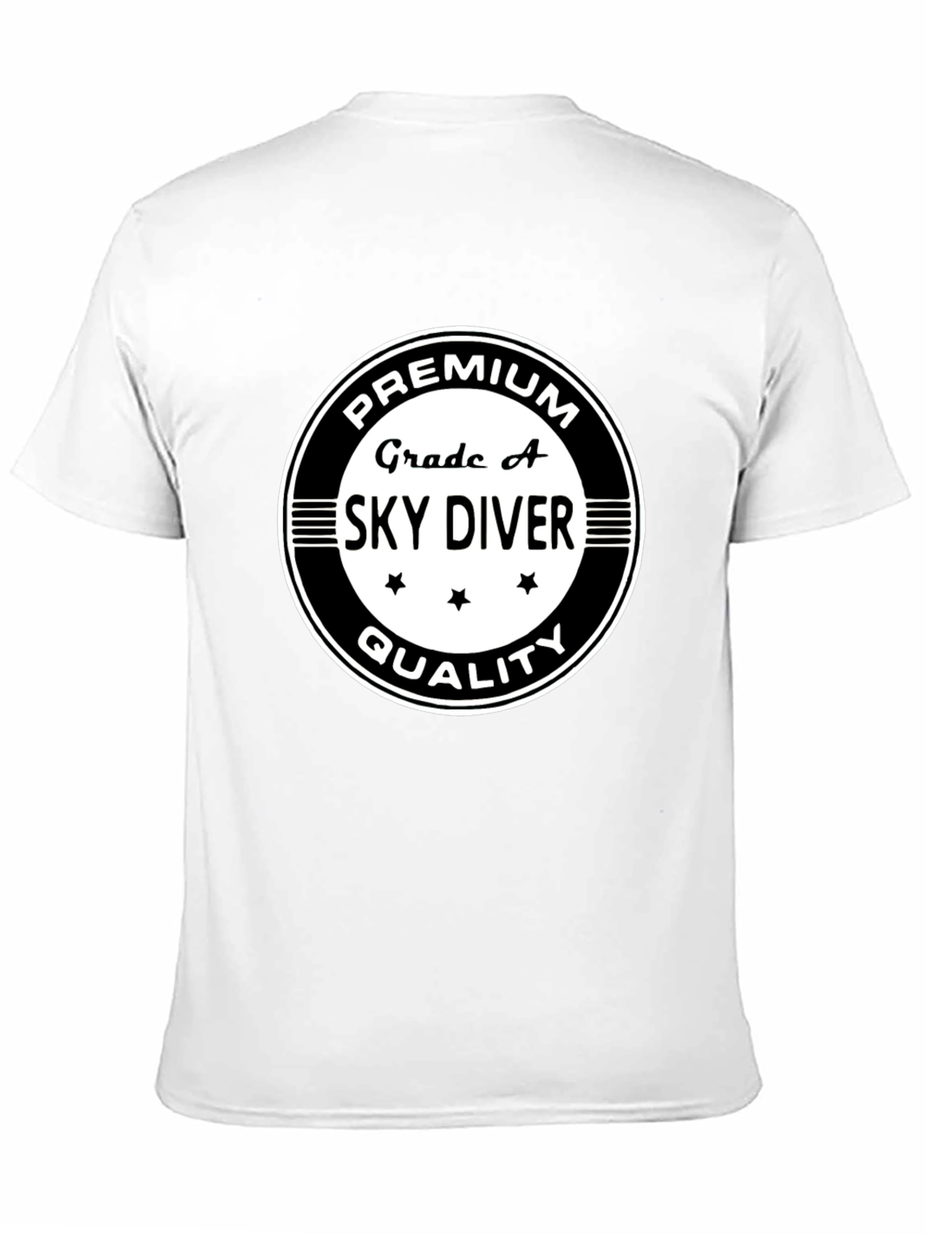 Grade A Sky Diver Premium Quality Black T-Shirt