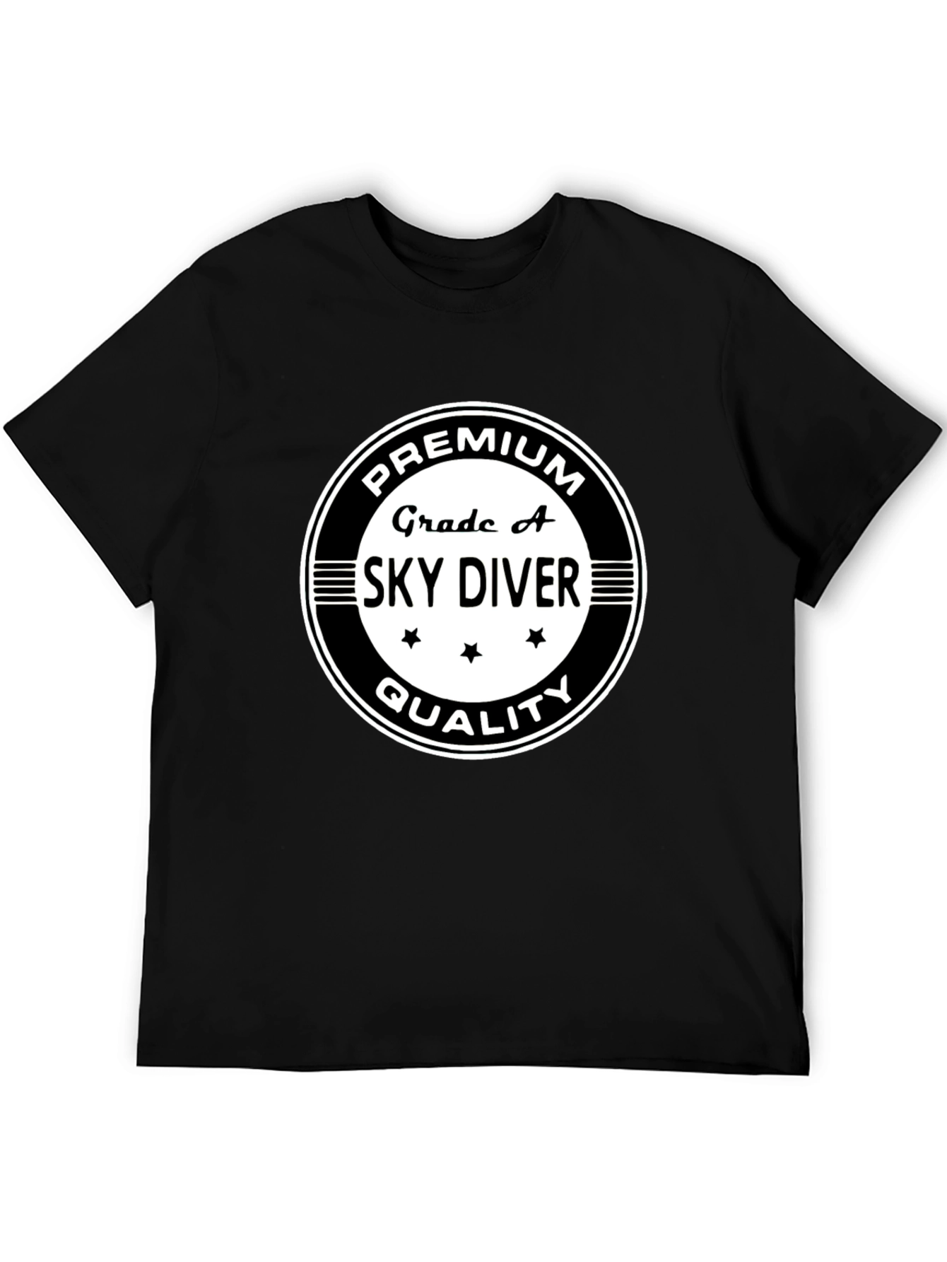Grade A Sky Diver Premium Quality Black T-Shirt