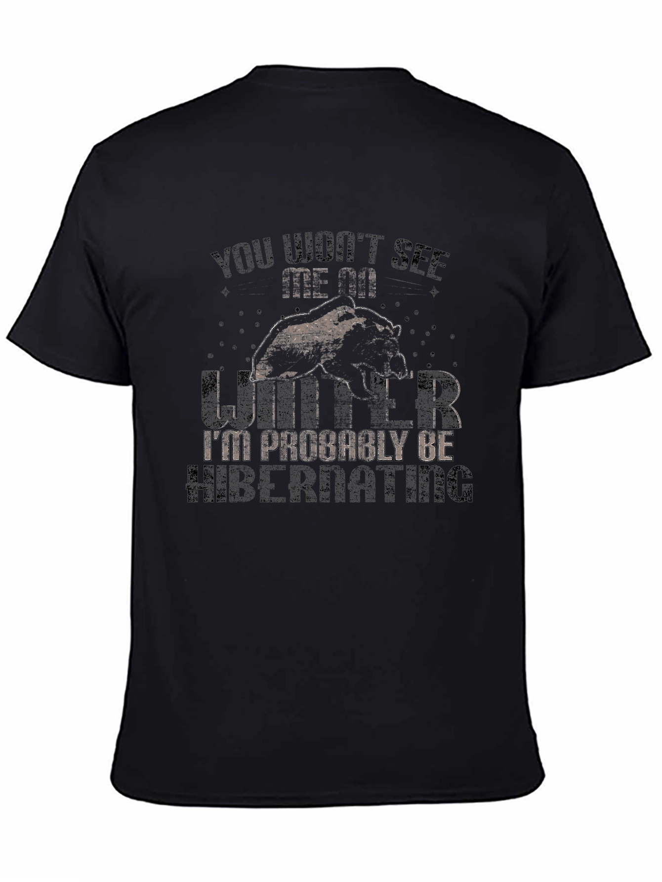 Hibernating Bear T-Shirt - Winter Apparel