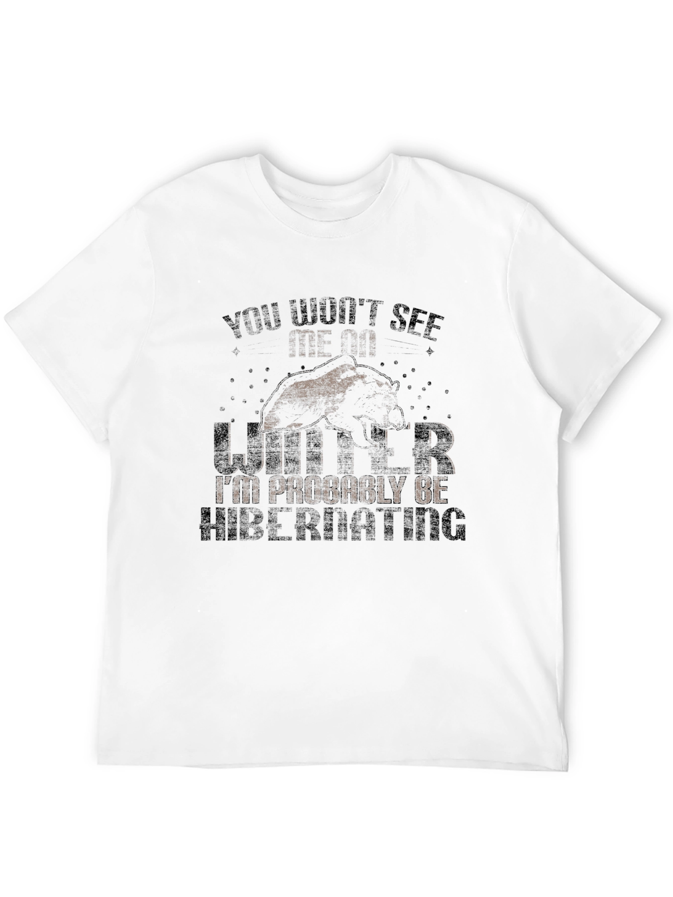 Hibernating Bear T-Shirt - Winter Apparel