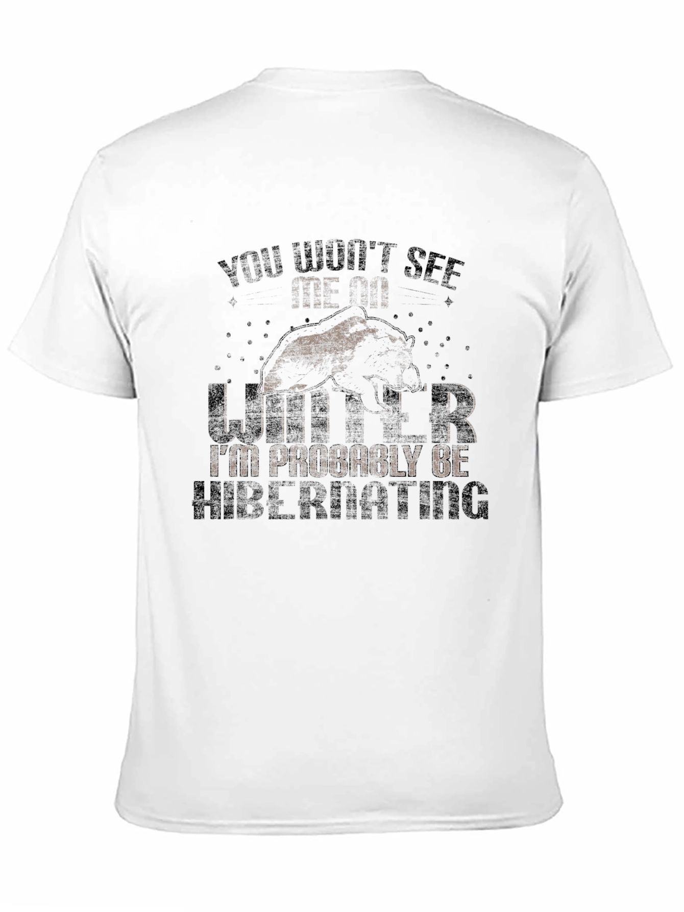 Hibernating Bear T-Shirt - Winter Apparel