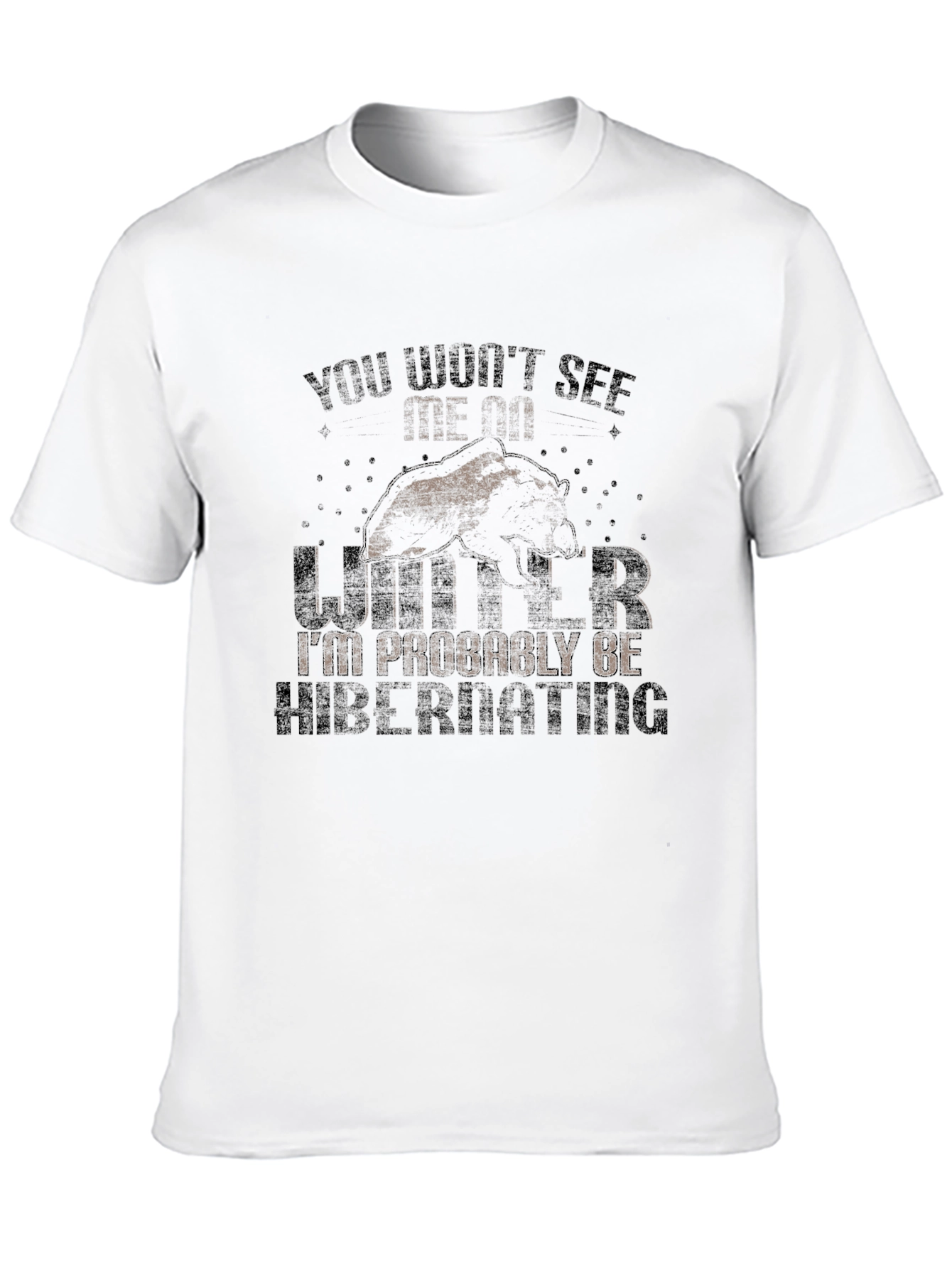 Hibernating Bear T-Shirt - Winter Apparel