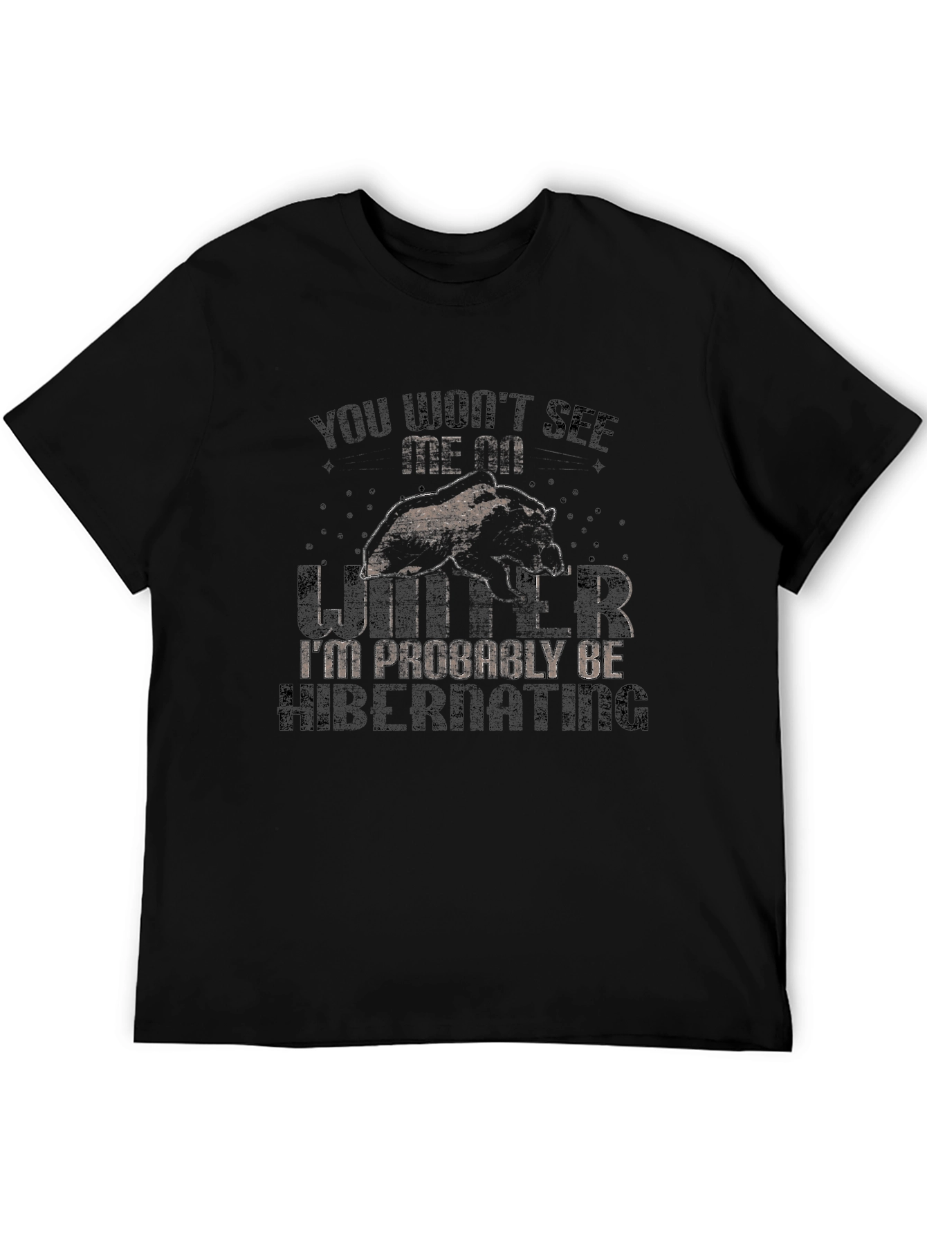 Hibernating Bear T-Shirt - Winter Apparel